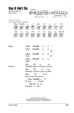 page one of Say It Ain't So (Guitar Chords/Lyrics)