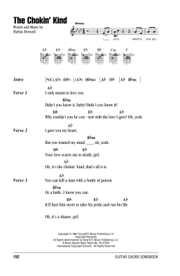 page one of The Chokin' Kind (Guitar Chords/Lyrics)