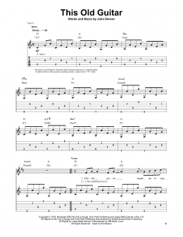 page one of This Old Guitar (Guitar Tab (Single Guitar))