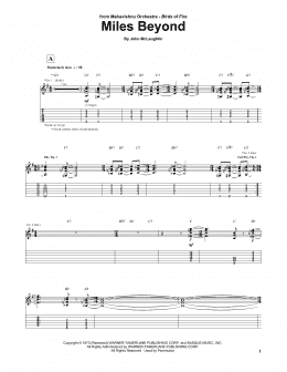 page one of Miles Beyond (Guitar Tab)