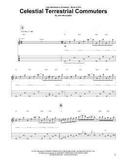 page one of Celestial Terrestrial Commuters (Guitar Tab)