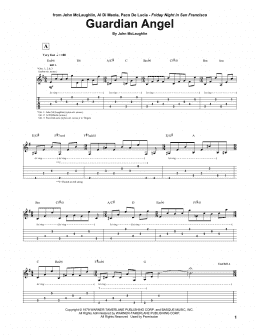 page one of Guardian Angel (Guitar Tab)