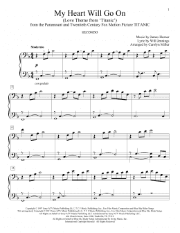 page one of My Heart Will Go On (Love Theme From Titanic) (Piano Duet)