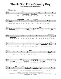 page one of Thank God I'm A Country Boy (Guitar Tab (Single Guitar))