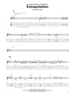 page one of Extrapolation (Guitar Tab)