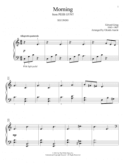 page one of Morning (Piano Duet)