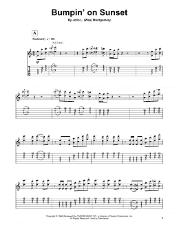 page one of Bumpin' On Sunset (Guitar Tab (Single Guitar))