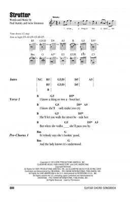 page one of Strutter (Guitar Chords/Lyrics)