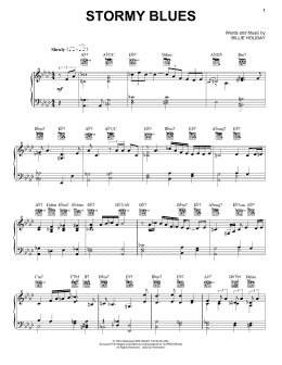 page one of Stormy Blues (Piano, Vocal & Guitar Chords (Right-Hand Melody))
