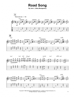 page one of Road Song (Guitar Tab (Single Guitar))