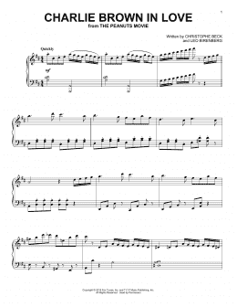 page one of Charlie Brown In Love (Piano Solo)