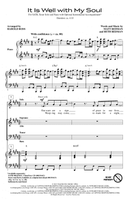 page one of It Is Well With My Soul (SATB Choir)