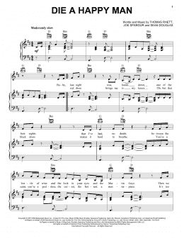page one of Die A Happy Man (Piano, Vocal & Guitar Chords (Right-Hand Melody))