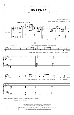 page one of This I Pray (SATB Choir)