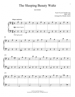 page one of The Sleeping Beauty Waltz (Piano Duet)