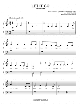 page one of Let It Go (from Frozen) (arr. Phillip Keveren) (Big Note Piano)