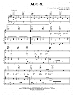 page one of Adore (Piano, Vocal & Guitar Chords (Right-Hand Melody))