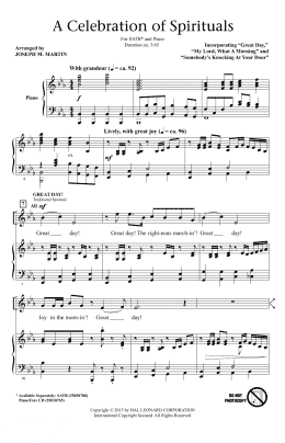page one of A Celebration Of Spirituals (SATB Choir)