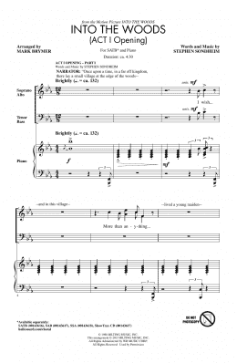 page one of Into The Woods (Act I Opening) - Part I (SATB Choir)