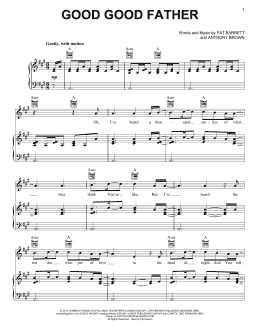 page one of Good Good Father (Piano, Vocal & Guitar Chords (Right-Hand Melody))