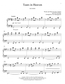 page one of Tears In Heaven (Piano Duet)