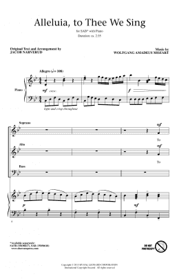 page one of Alleluia, To Thee We Sing (SAB Choir)