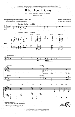 page one of I'll Be There In Glory (SATB Choir)