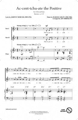 page one of Ac-cent-tchu-ate The Positive (arr. Joy Hirokawa) (2-Part Choir)