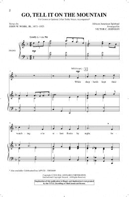 page one of Go, Tell It On The Mountain (Choir)