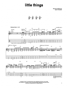 page one of Little Things (Guitar Tab)