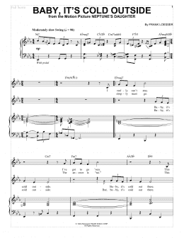 page one of Baby, It's Cold Outside (Piano, Vocal & Guitar Chords (Right-Hand Melody))