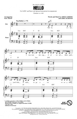 page one of Hello (arr. Mac Huff) (SATB Choir)