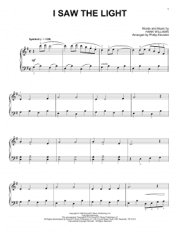 page one of I Saw The Light (arr. Phillip Keveren) (Piano Solo)