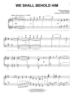 page one of We Shall Behold Him (arr. Phillip Keveren) (Piano Solo)