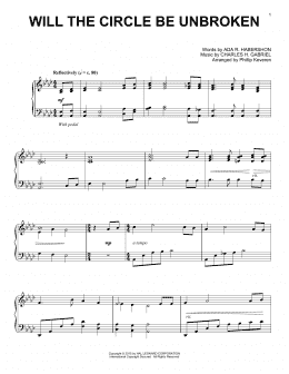 page one of Will The Circle Be Unbroken (arr. Phillip Keveren) (Piano Solo)