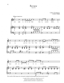 page one of Review (Piano & Vocal)