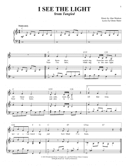 page one of I See The Light (from Tangled) (Piano & Vocal)