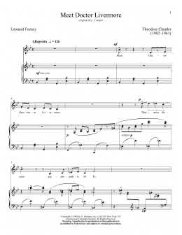 page one of Meet Doctor Livermore (Piano & Vocal)