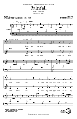 page one of Rainfall (SSA Choir)