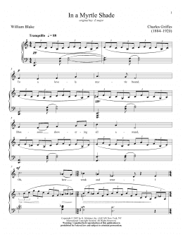 page one of In A Myrtle Shade (Piano & Vocal)