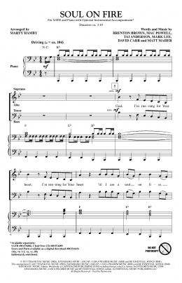 page one of Soul On Fire (SATB Choir)