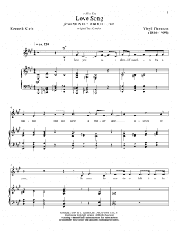 page one of Love Song (Piano & Vocal)
