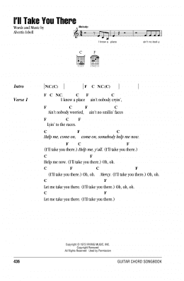 page one of I'll Take You There (Guitar Chords/Lyrics)