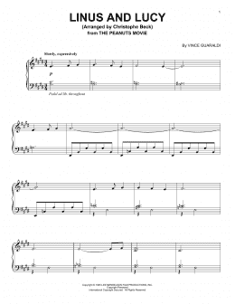 page one of Linus And Lucy (Piano Solo)