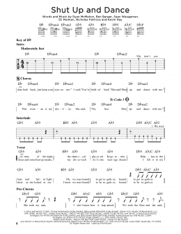 page one of Shut Up And Dance (Guitar Lead Sheet)