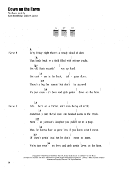 page one of Down On The Farm (Guitar Chords/Lyrics)