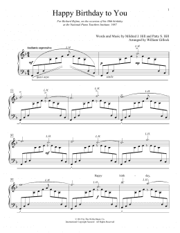 page one of Happy Birthday To You (arr. William Gillock) (Educational Piano)