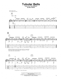 page one of Tubular Bells (Solo Guitar)