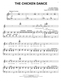 page one of The Chicken Dance (Piano, Vocal & Guitar Chords (Right-Hand Melody))