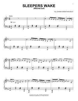 page one of Sleepers, Awake (Wachet Auf) [Jazz version] (Piano Solo)